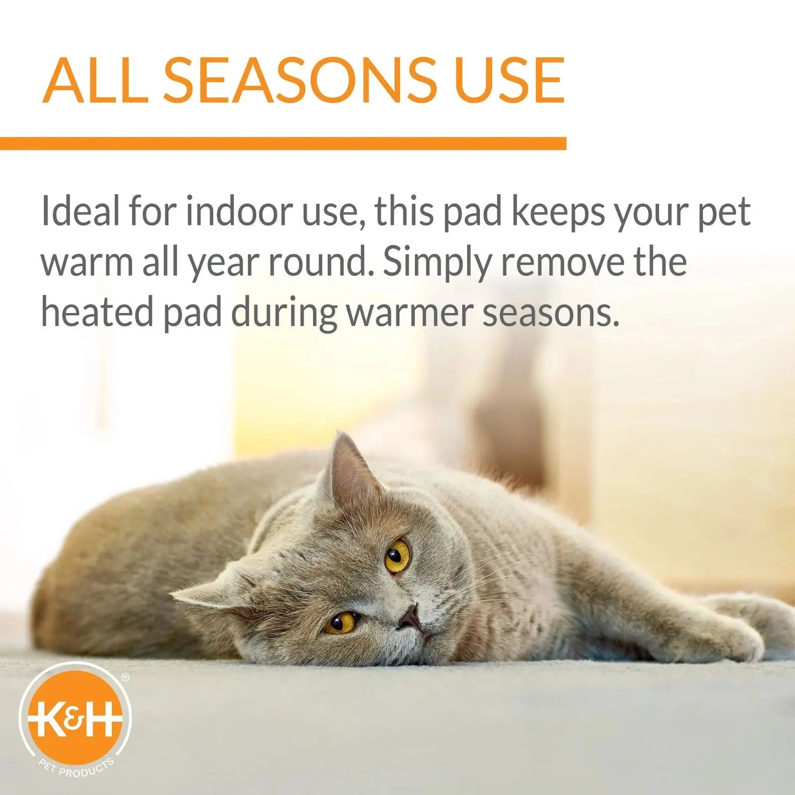 K & H Thermo Kitty Heated Pet Mat - Sage - 63 x 32cm 6w K & H