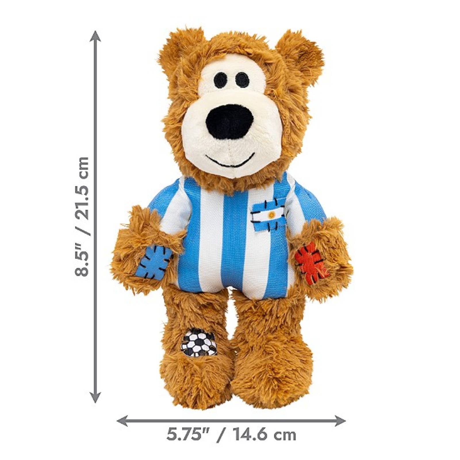 KONG Wild Knots Argentina Soccer Bear - Medium