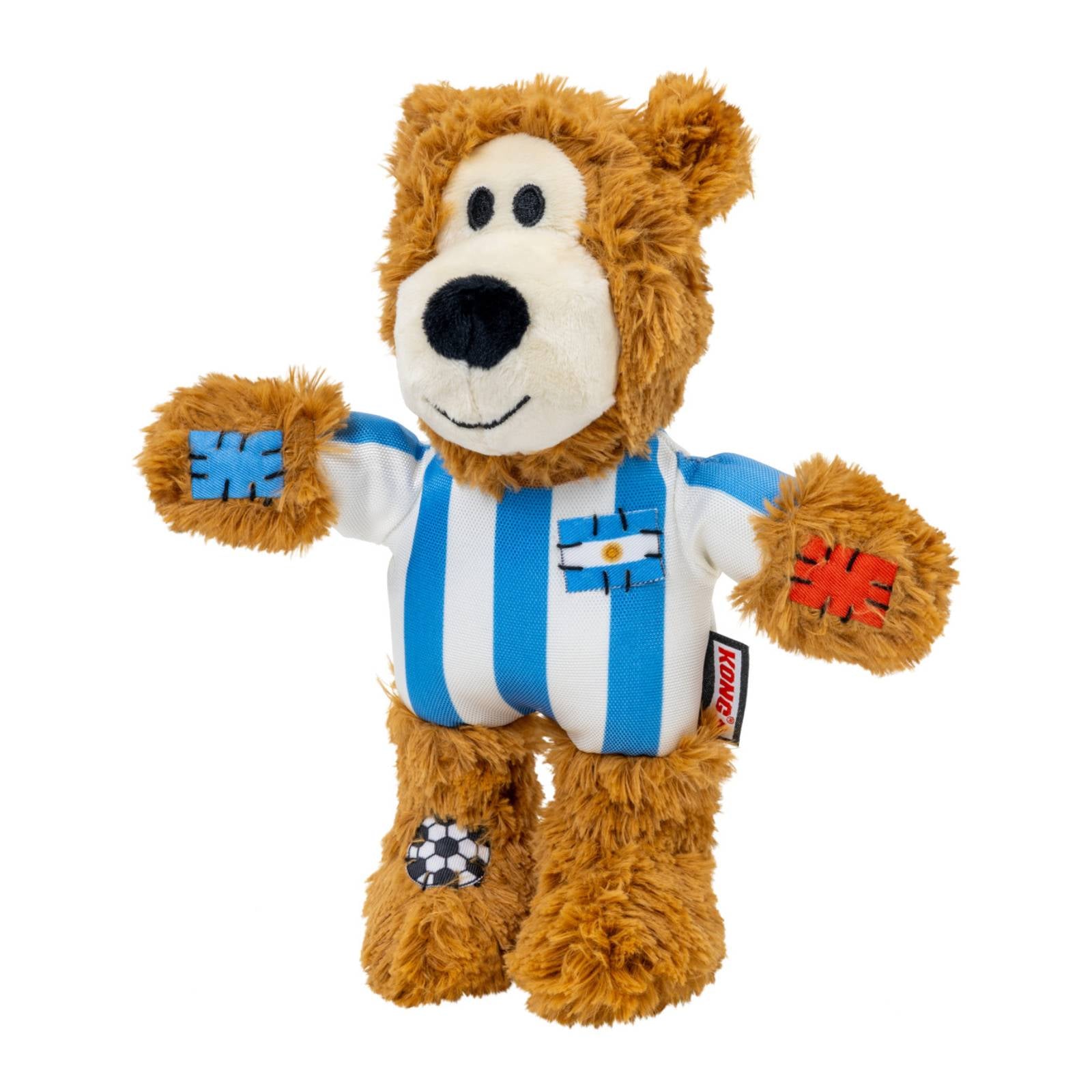 KONG Wild Knots Argentina Soccer Bear - Medium