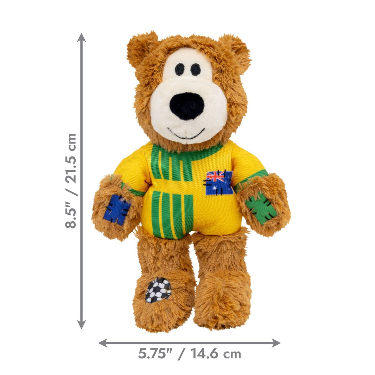 KONG Wild Knots Australia Soccer Bear - Medium