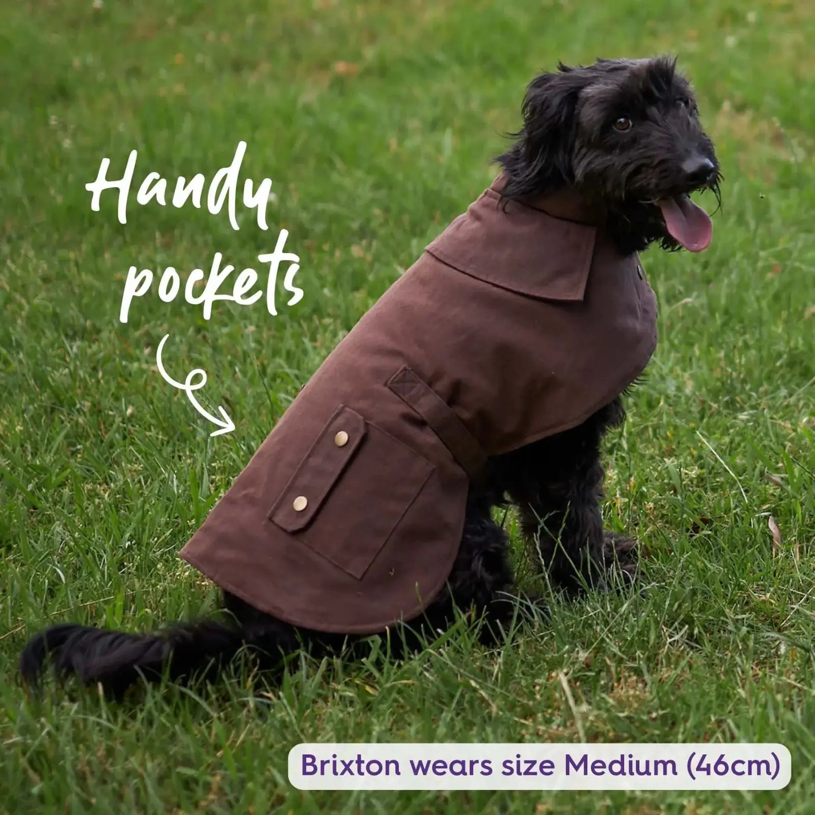 Kazoo Aussie Oilskin Waterproof Dog Coat - Brown Kazoo