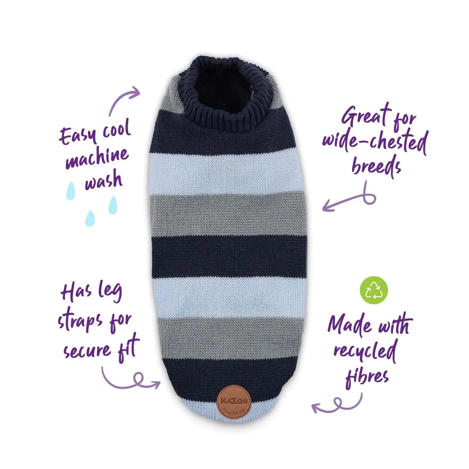 Kazoo Chestie Dog Jumper - Blue Kazoo