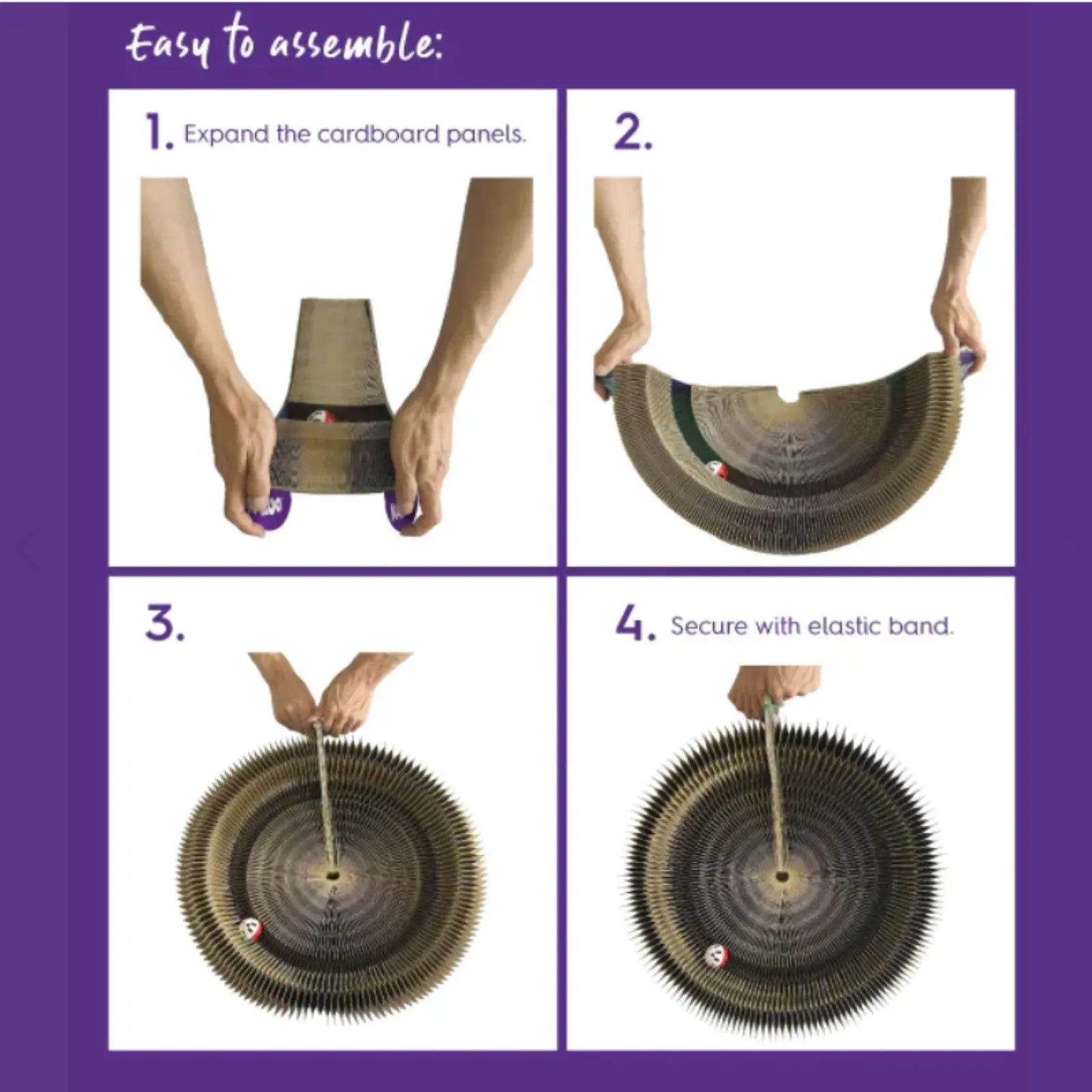 Kazoo Kitty Accordion Cardboard Bed w/Ball Kazoo