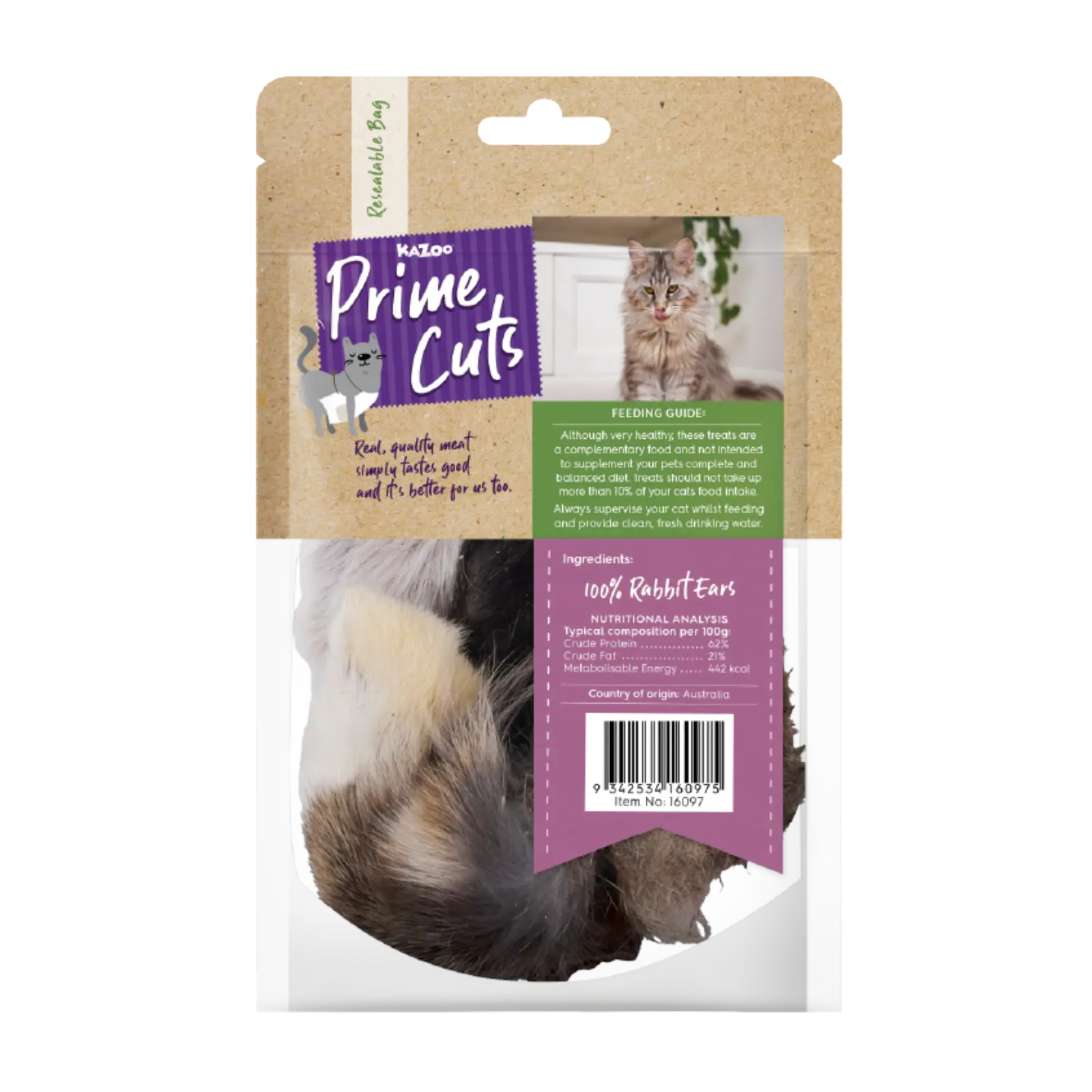 Kazoo Prime Cuts Bunny Ears 4pk For Cats Prime Cuts