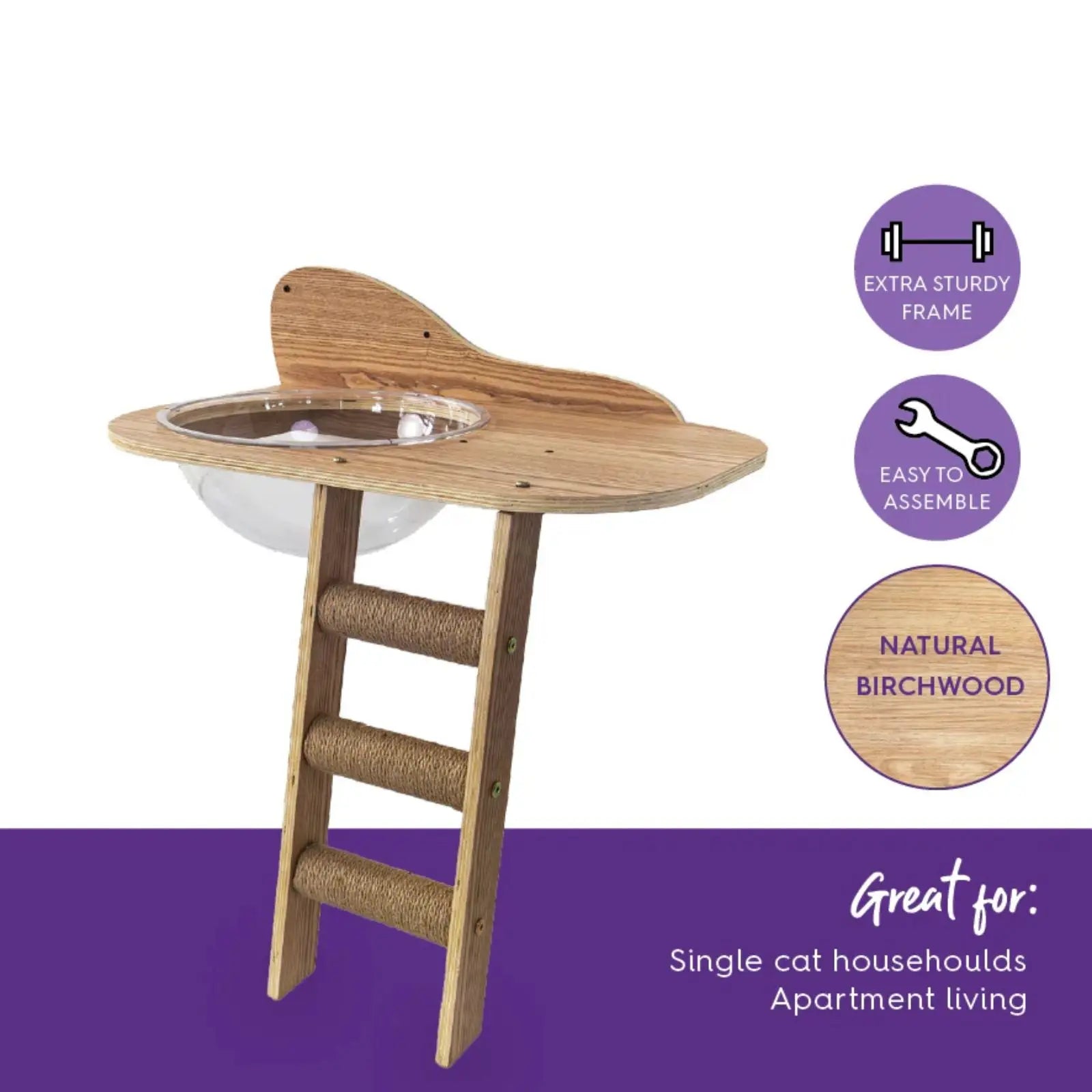 Kazoo Wall Mounted Woodland Cat Loft Kazoo