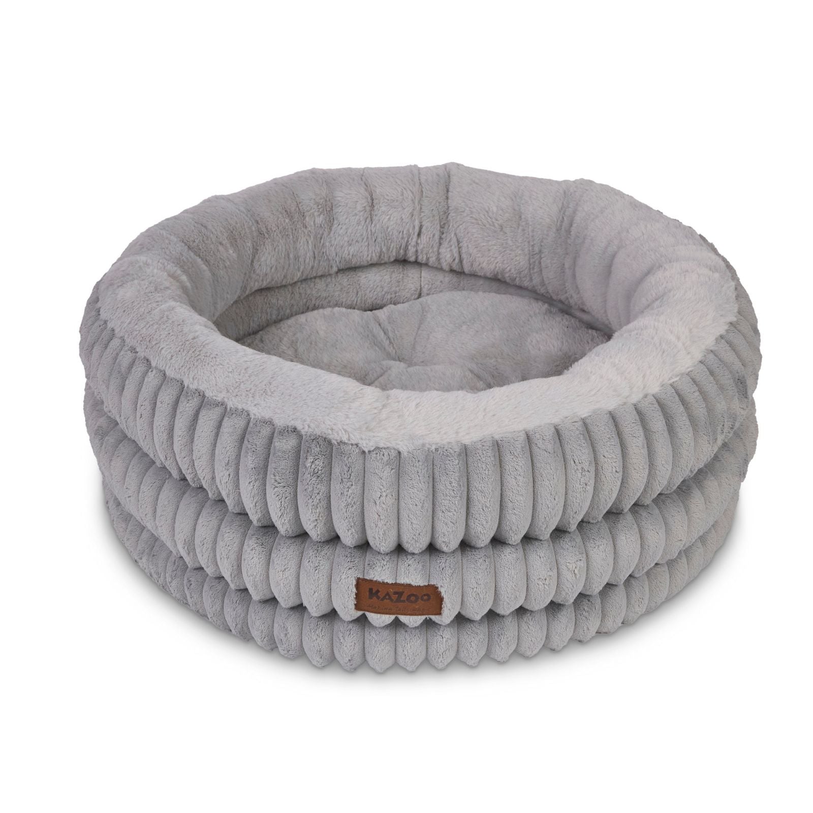 Kazoo Calming Nest Dog Bed - Grey