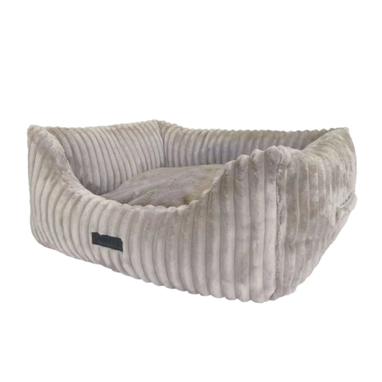 La Doggie Vita Low Front Velour Corduroy Mousse Bolster Dog Bed La Doggie Vita