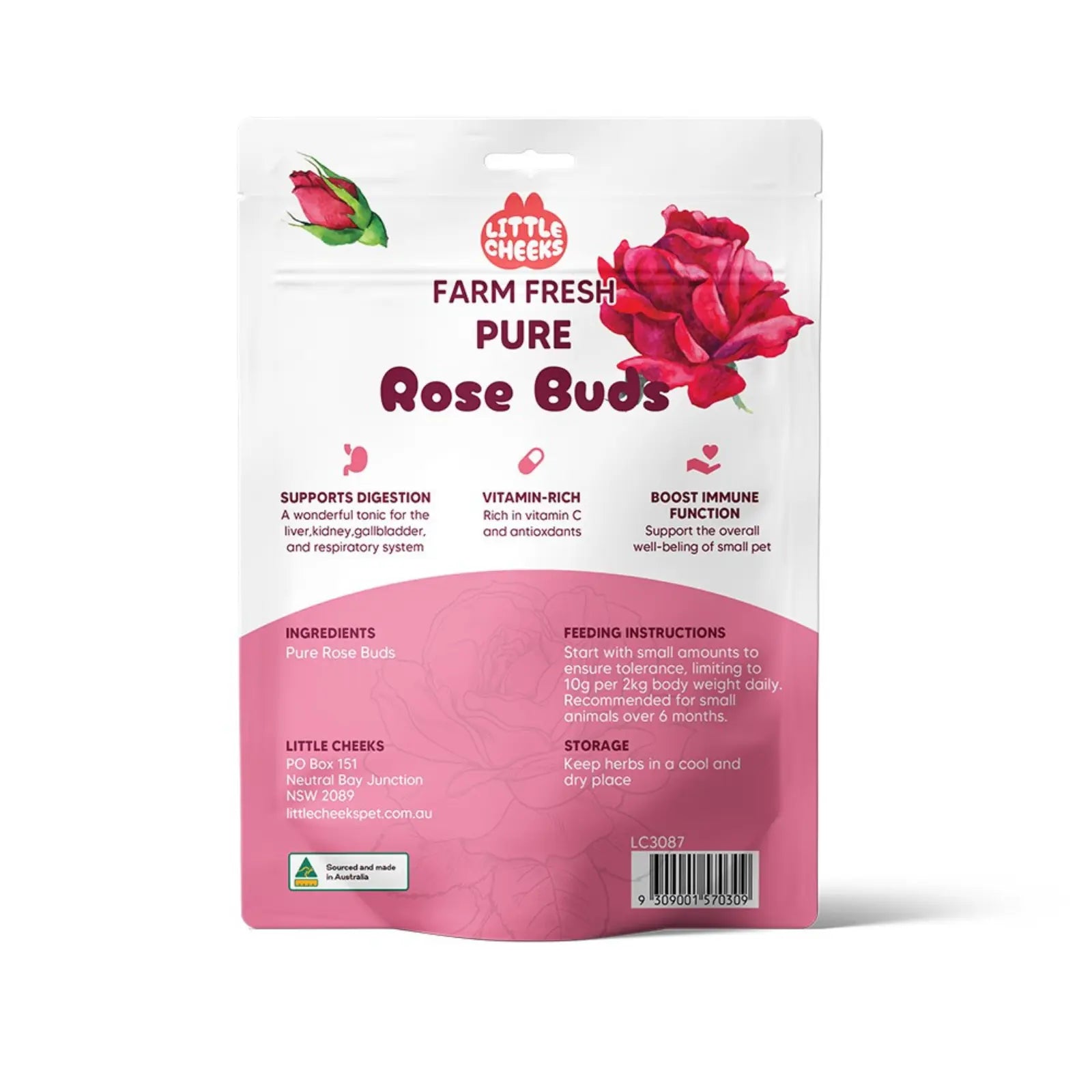 Little Cheeks Farm Fresh Pure Rose Buds 60g Little Cheeks