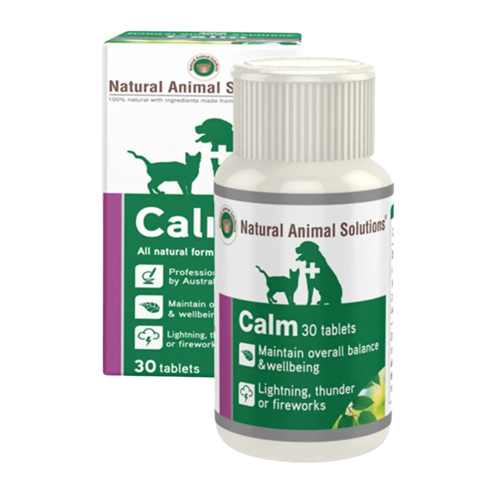 NAS Calm Tablets 30 pack Natural Animal Solutions
