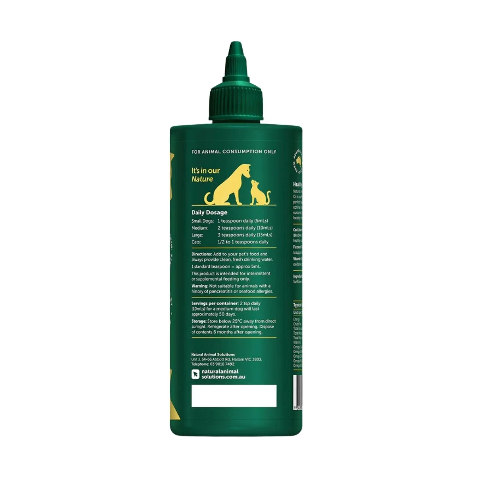 NAS Omega 3, 6 & 9 Oil for Dogs & Cats - 500ml