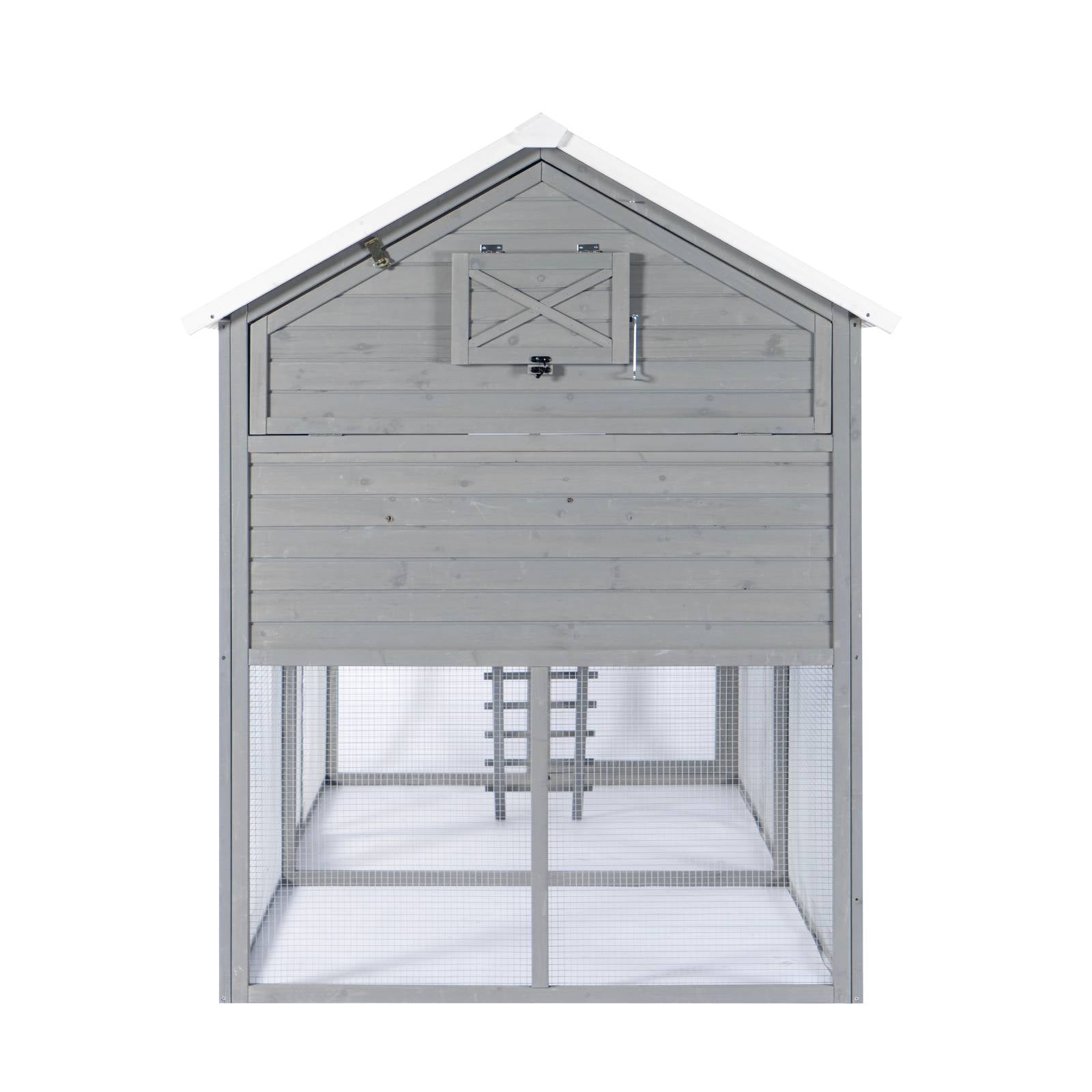 KPets Outdoor Chicken Wood & Metal Coop - Mansion