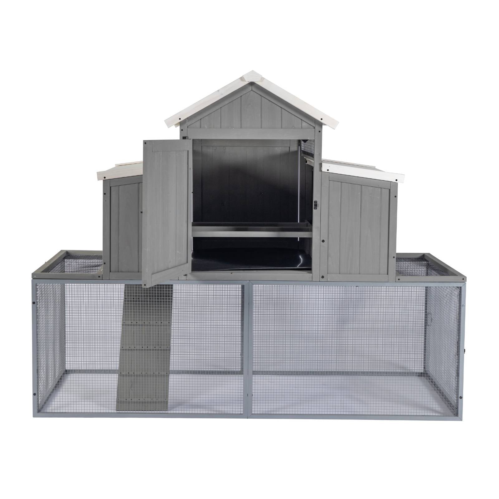 KPets Outdoor Chicken Wood & Metal Coop - Villa