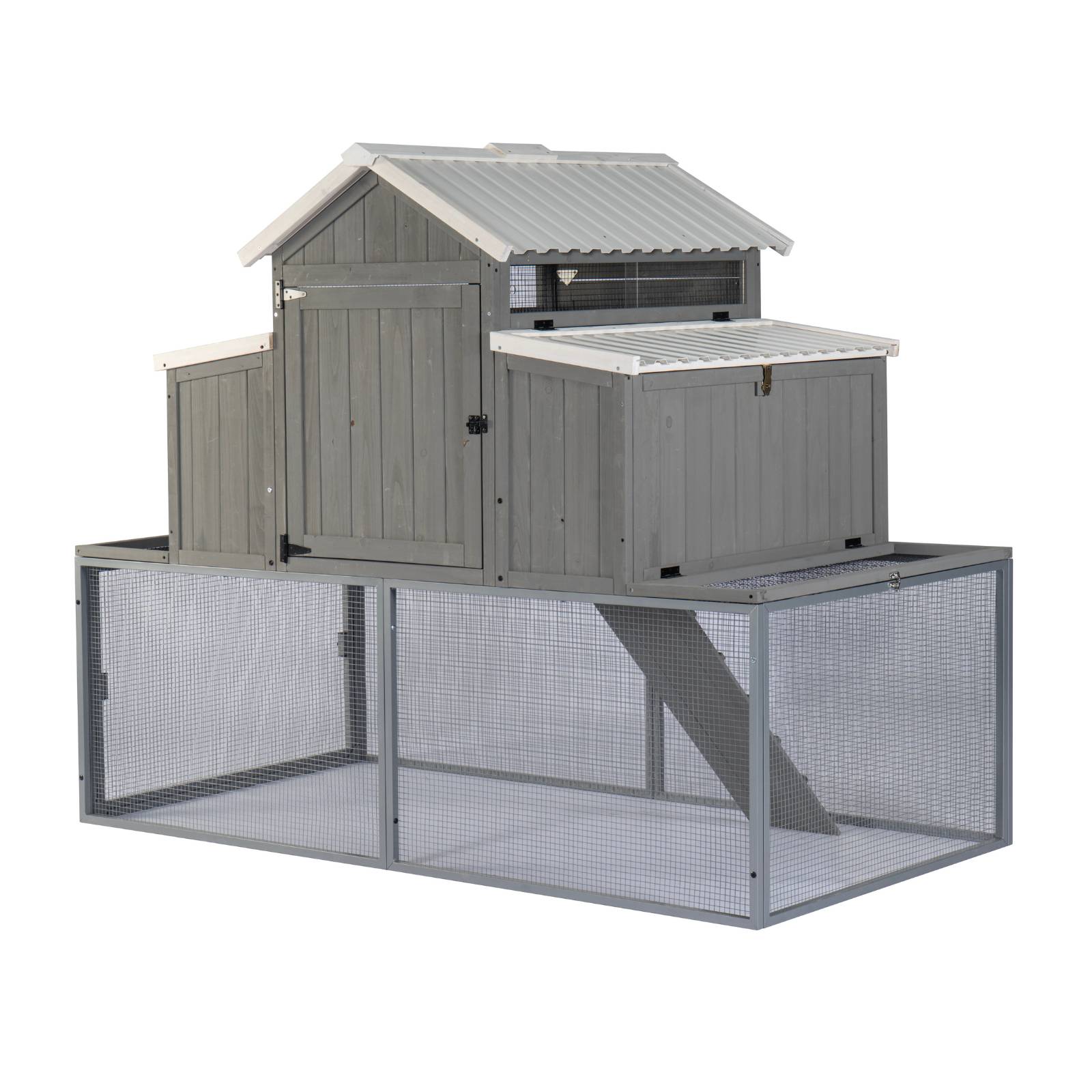 KPets Outdoor Chicken Wood & Metal Coop - Villa