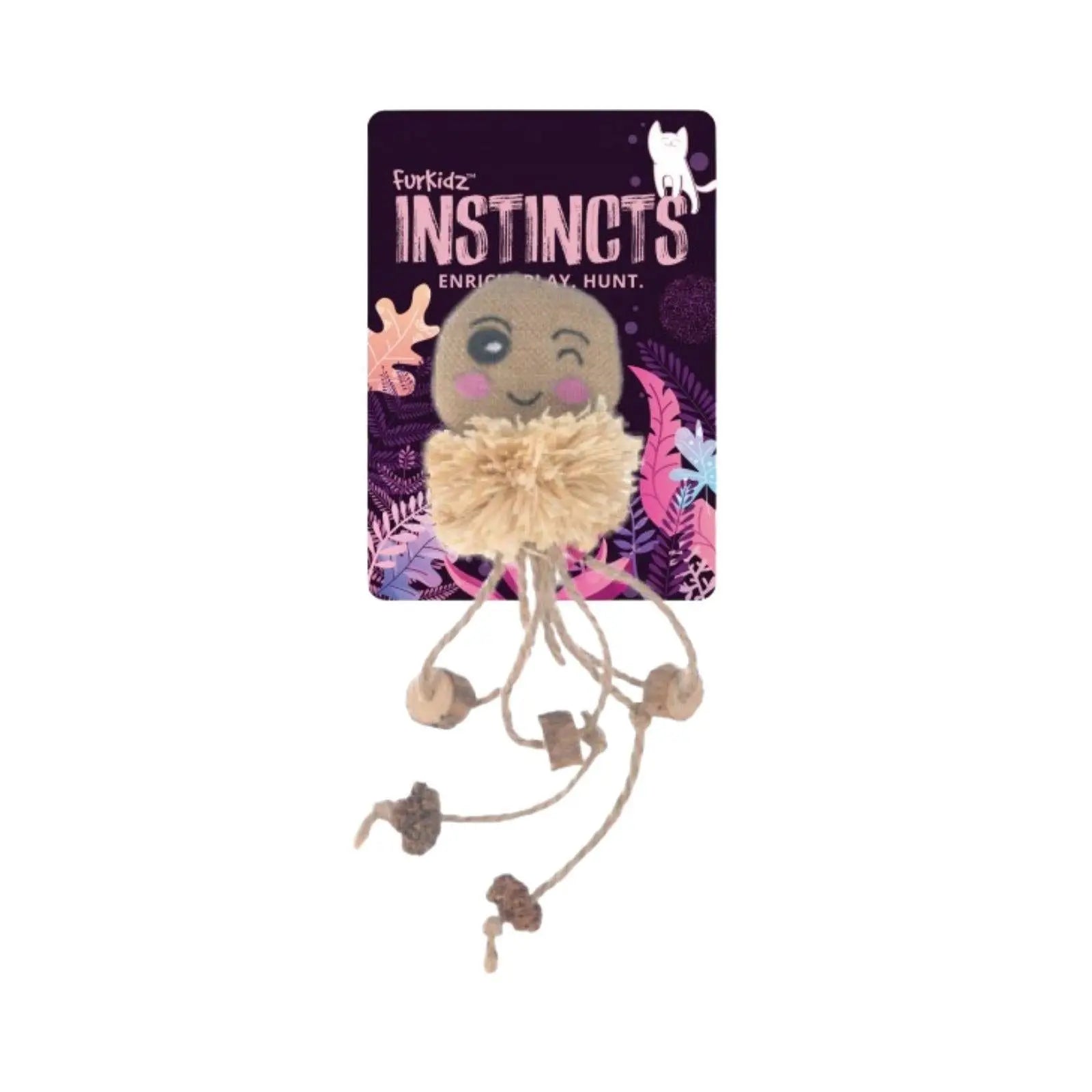 FurKidz Burlap Cat Toy Octopus FurKidz