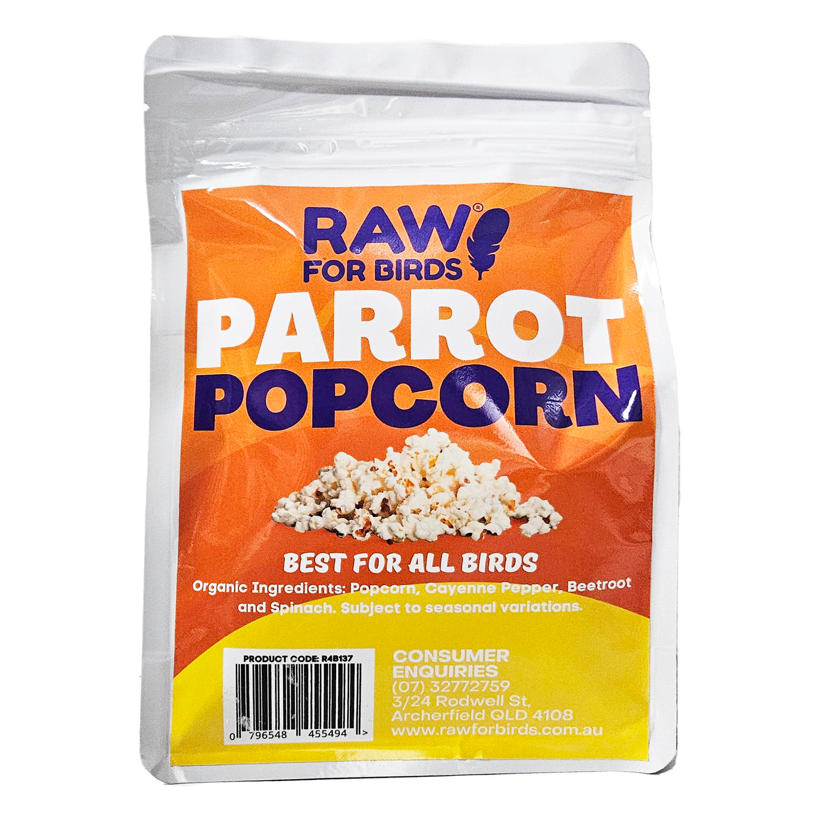 Raw for Birds Parrot Popcorn