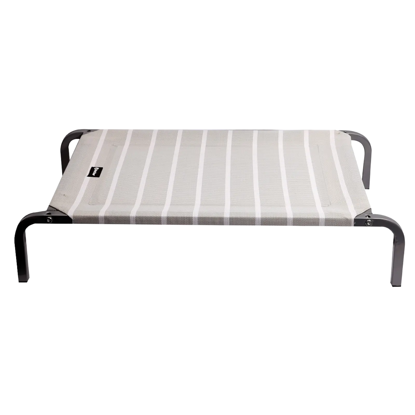 Pet One Leisure Raised Dog Bed - Grey/White Stripes Pet One