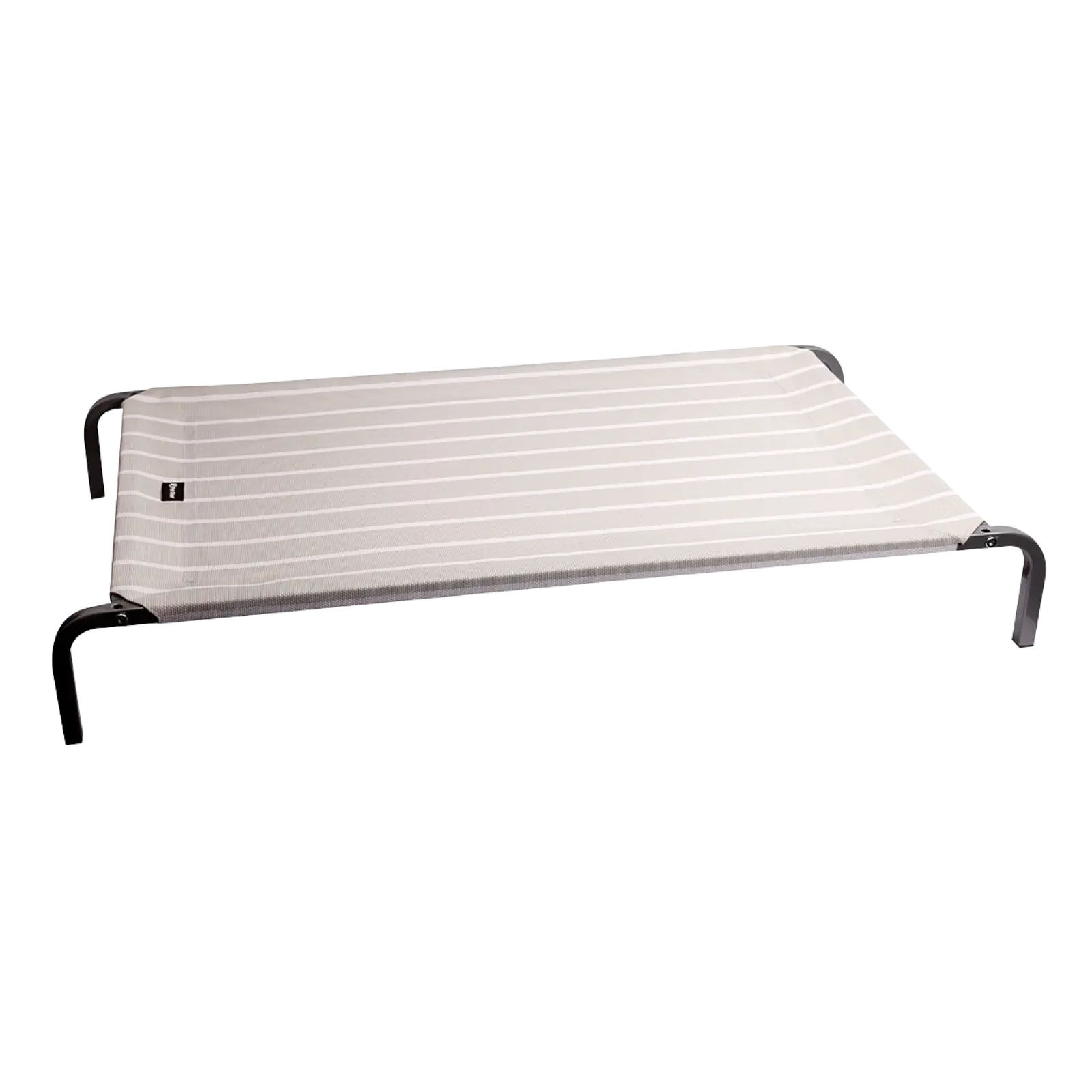 Pet One Leisure Raised Dog Bed - Grey/White Stripes Pet One
