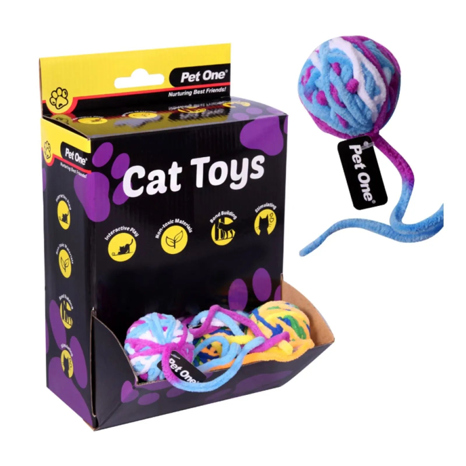 Pet One Yarn Ball Cat Toy Pet One