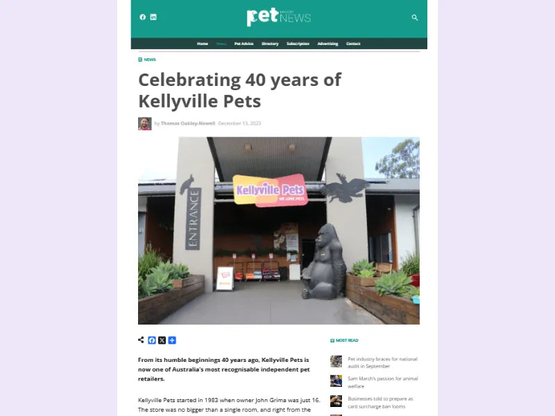 Local news - 40 years of Kellyville Pets