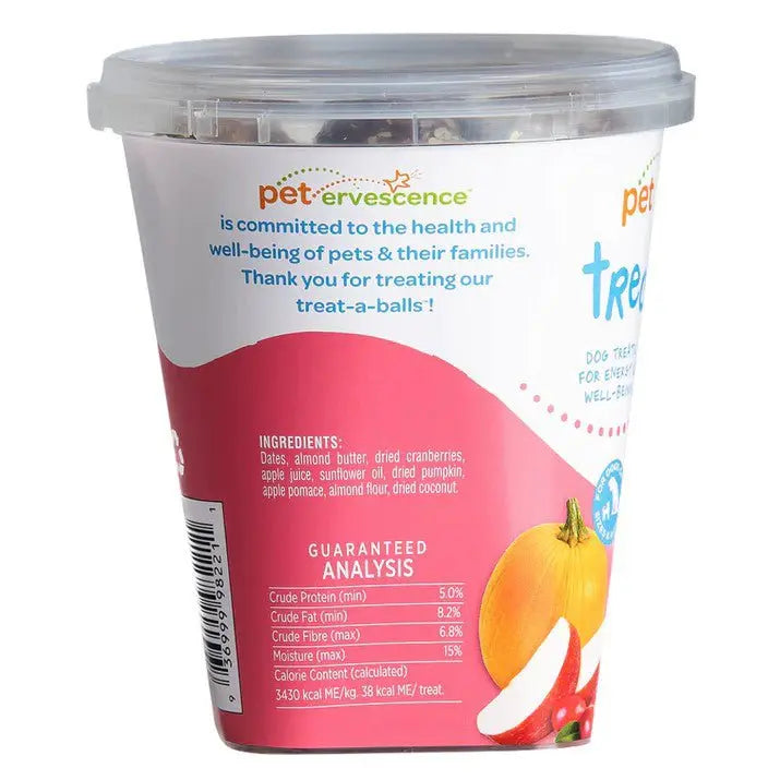 Petervescence Treat - A - Balls Cranberry, Pumpkin & Apple - Kellyville Pets