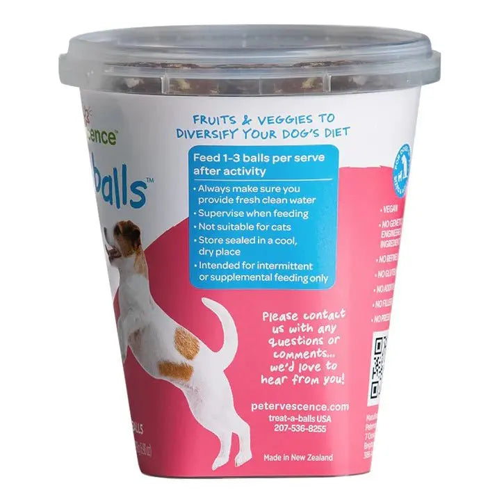 Petervescence Treat - A - Balls Cranberry, Pumpkin & Apple - Kellyville Pets
