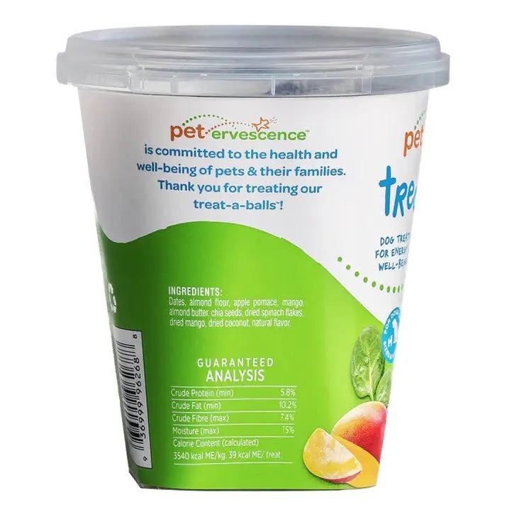 Petervescence Treat - A - Balls Mango, Chia & Spinach - Kellyville Pets