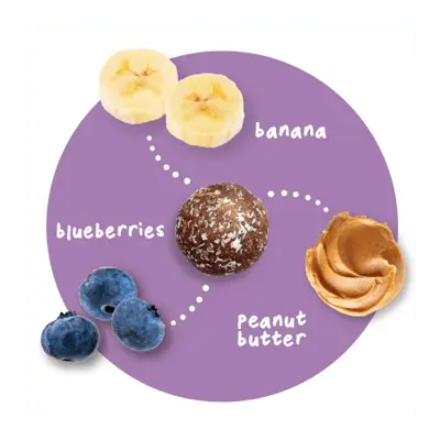 Petervescence Treat - A - Balls Peanut Butter, Blueberry & Banana - Kellyville Pets