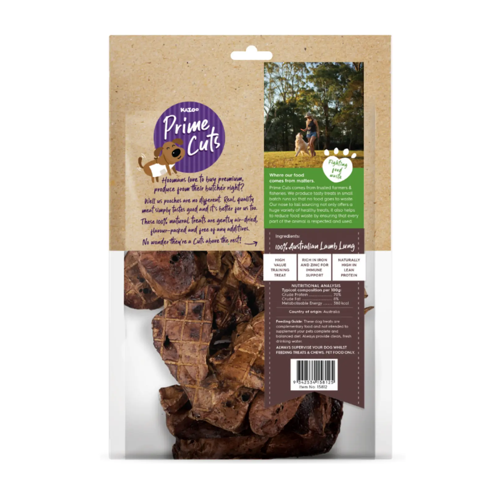 Prime Cuts Lamb Lung Crisp Dog Treats Prime Cuts