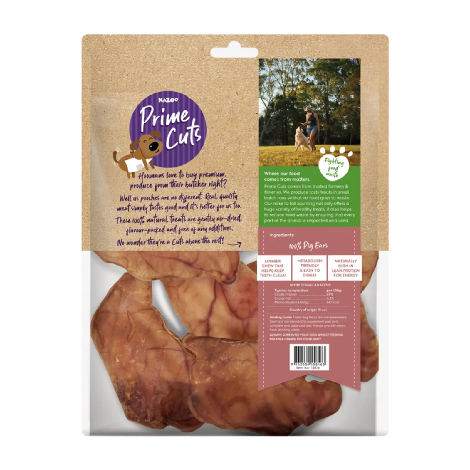 Prime Cuts Pig Ears Dog Treats Prime Cuts