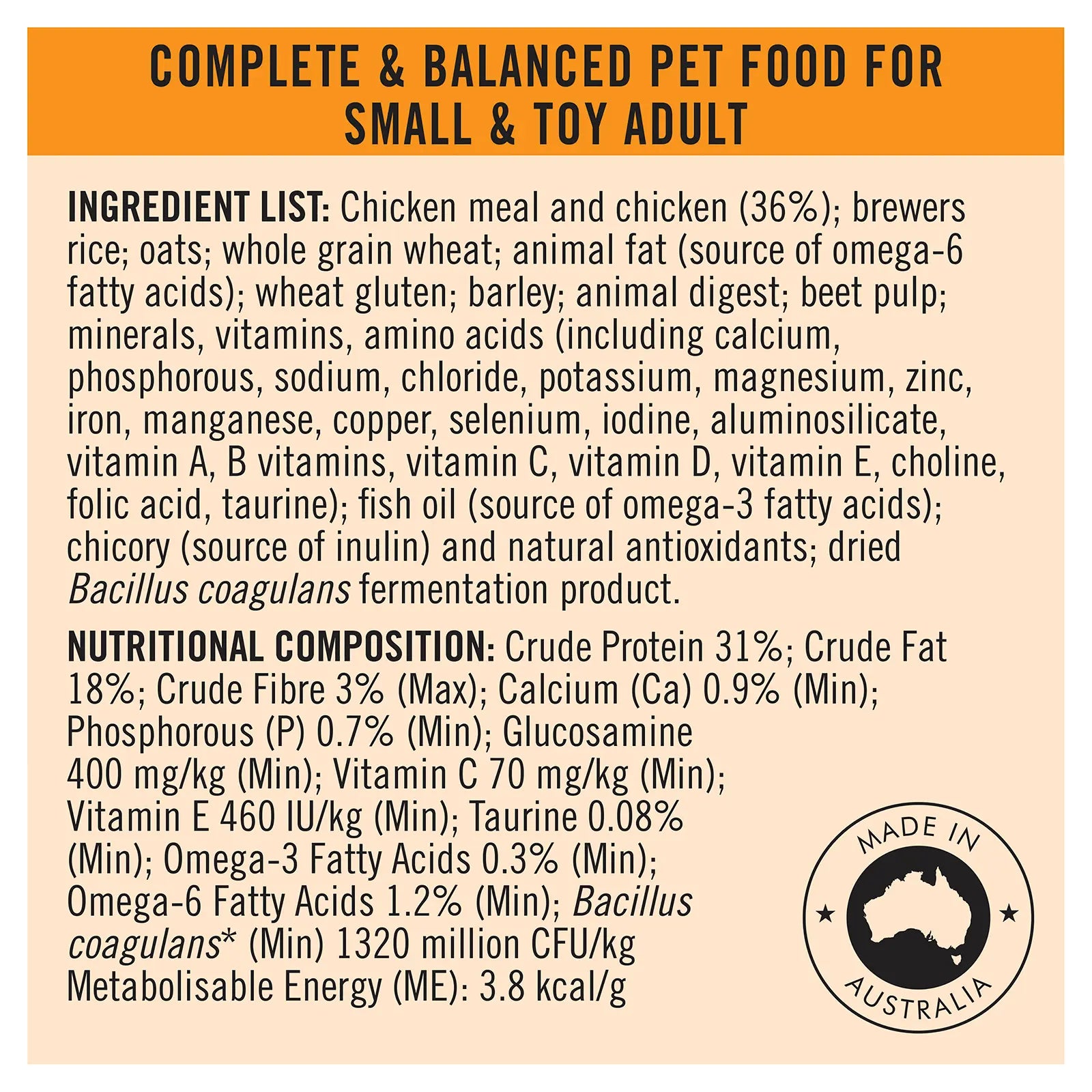 Pro Plan Dog Food Adult Small & Toy Breed Chicken - Kellyville Pets