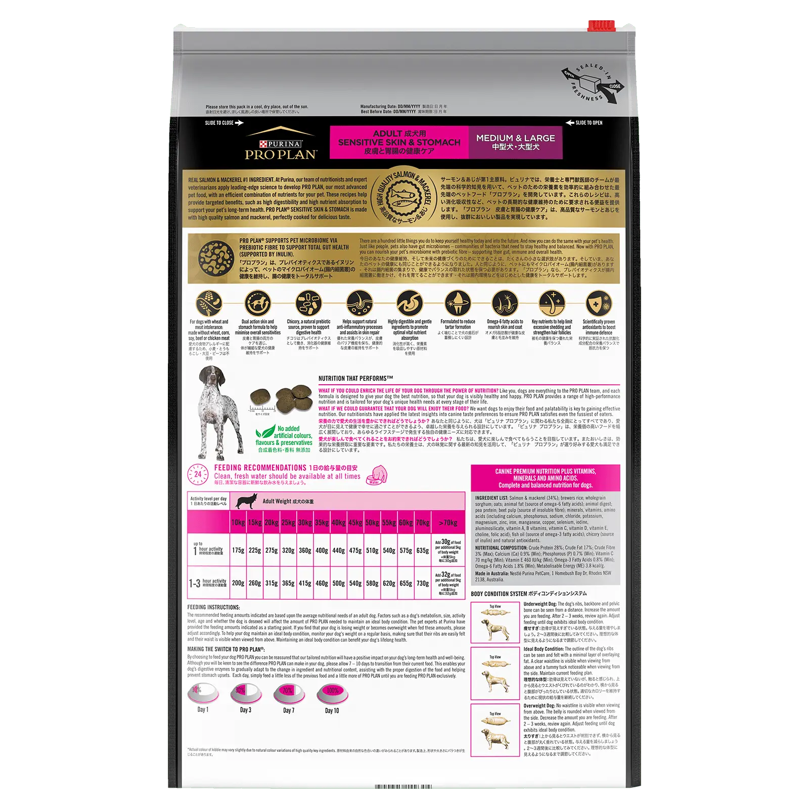 Pro Plan Dog Food Sensitive Skin & Stomach Medium & Large Breed - Kellyville Pets