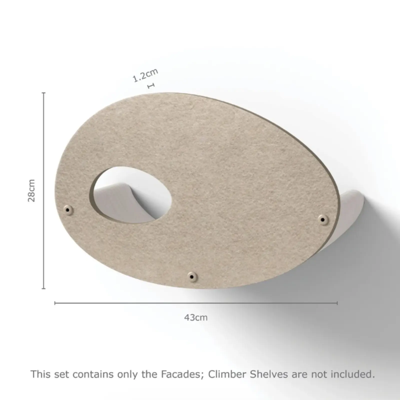 Pryde Pets Cat Climber Facade Add-Ons for Shelves - Set of 4 Pryde Pets