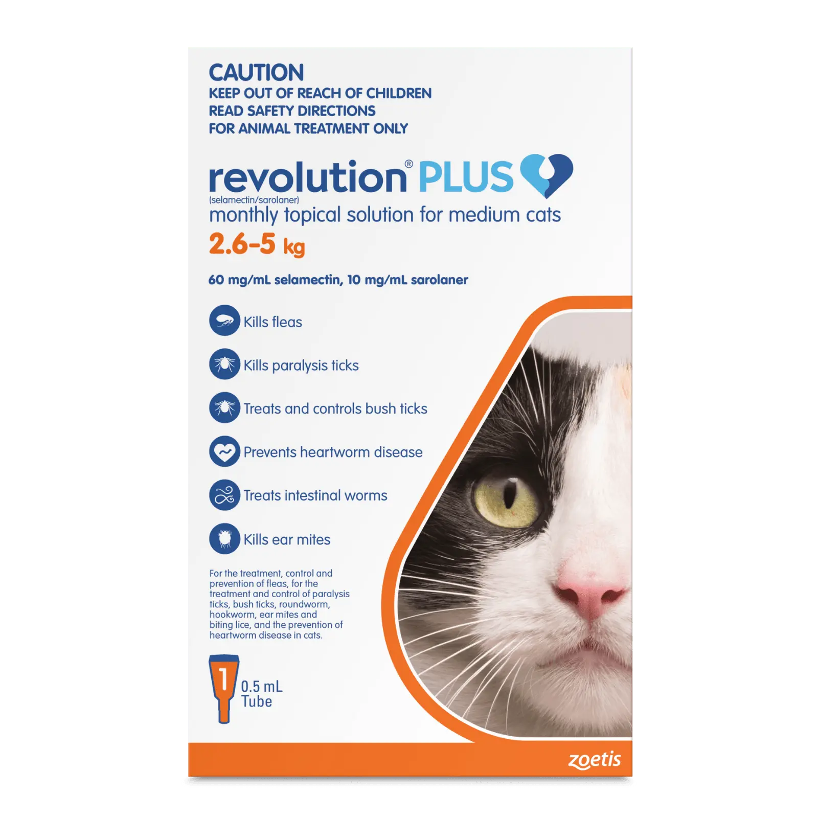 Revolution Plus for Medium Cats Orange 2.6 - 5kg - Kellyville Pets
