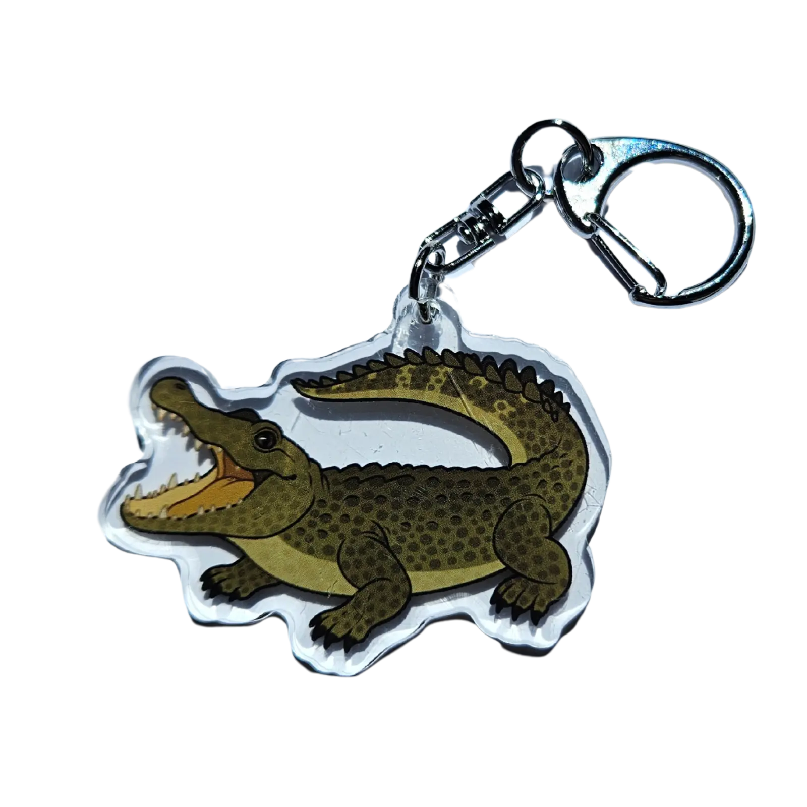 Saltwater Crocodile Acrylic Keychain Hecko Gecko
