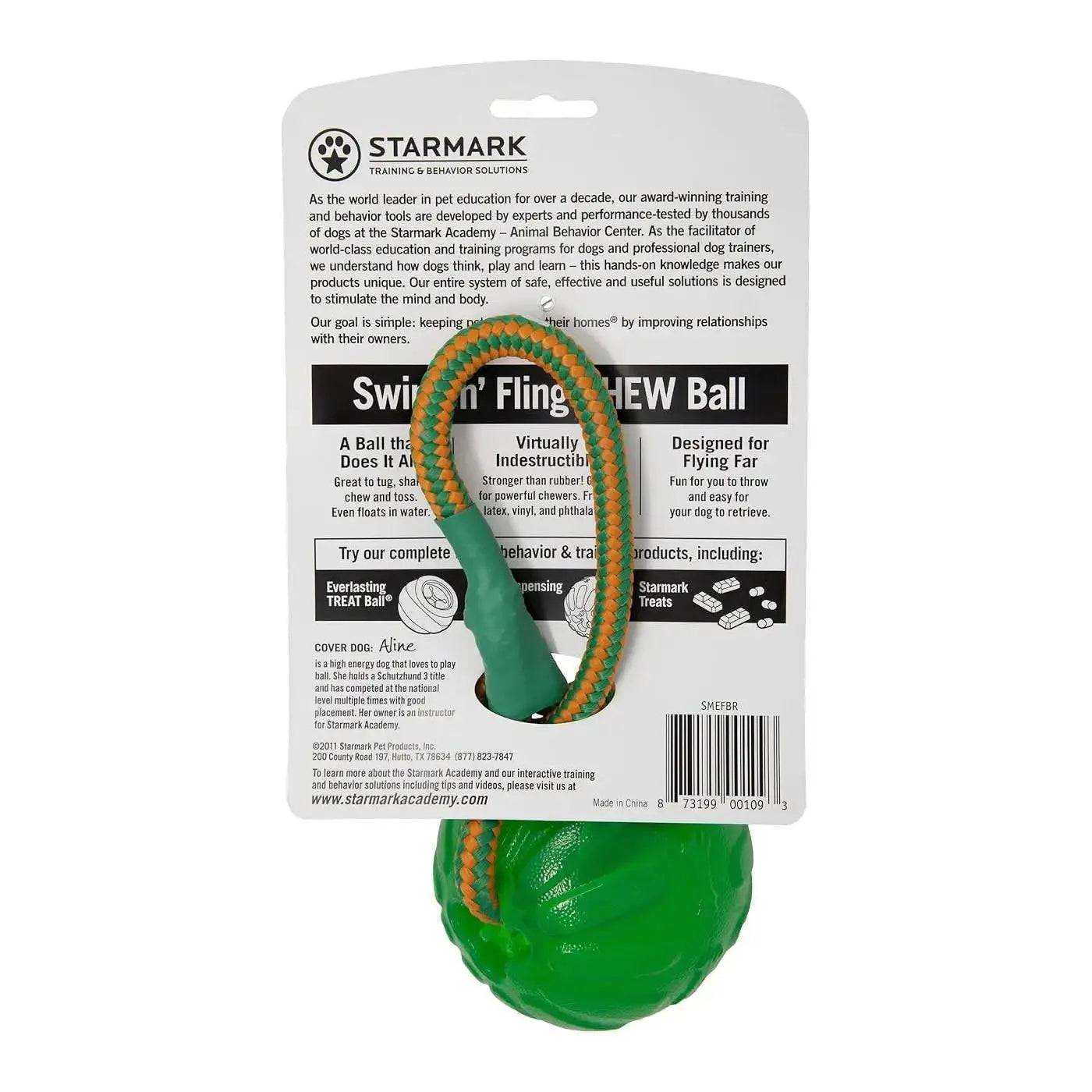 Starmark Swing n' Fling ChewBall Toy Starmark