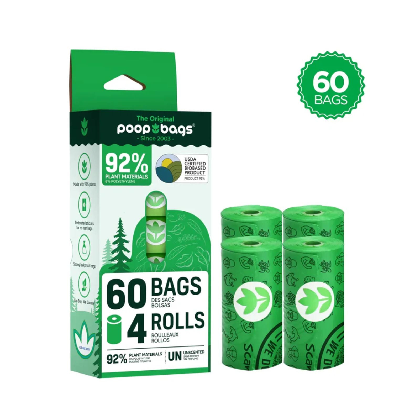 The Original Poop Bags 4Pack 60's