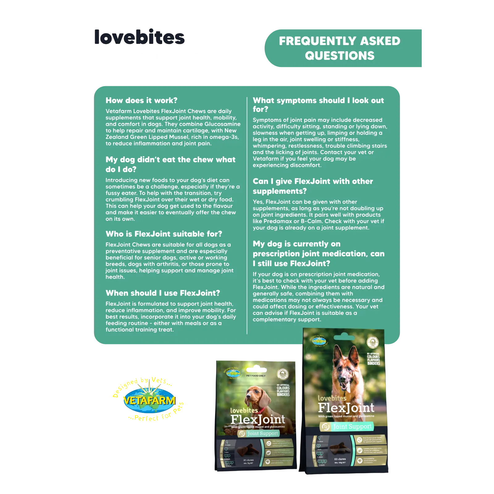 Vetafarm Lovebites FlexJoint Chews Vetafarm