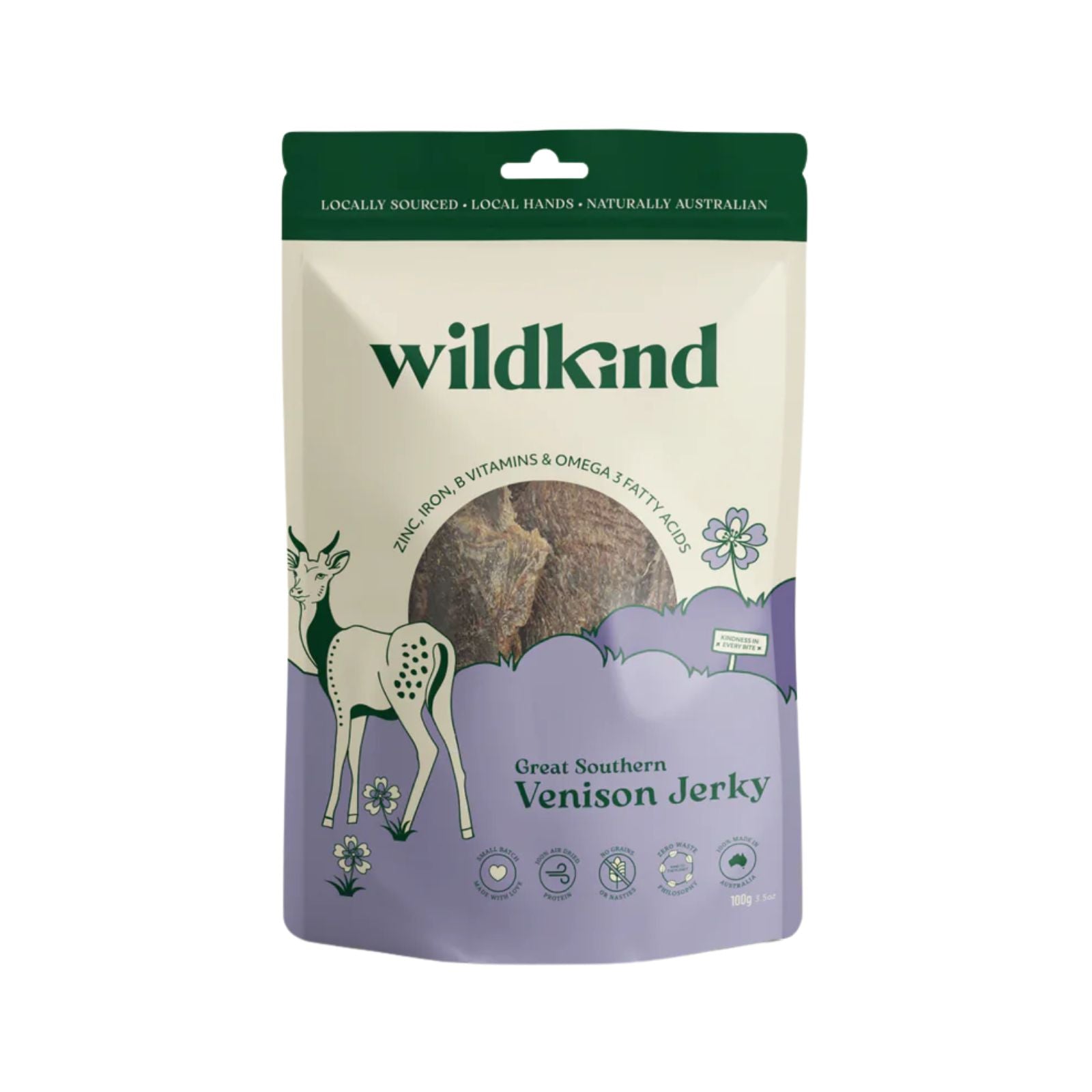 Wildkind Dog Treat Great Southern Venison Jerky