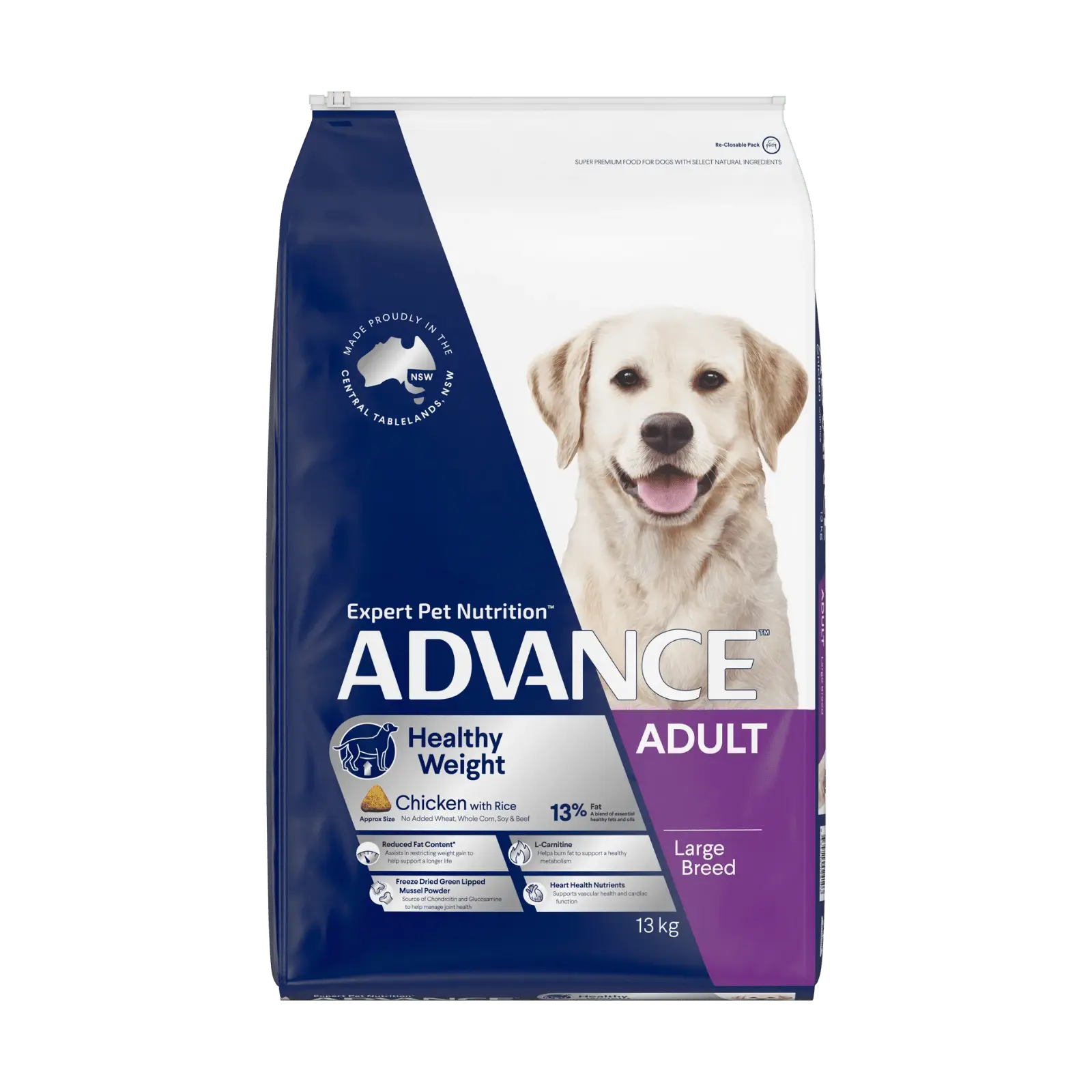 Advance Dog Food Adult Large Breed Healthy Weight Chicken with Rice - Kellyville Pets