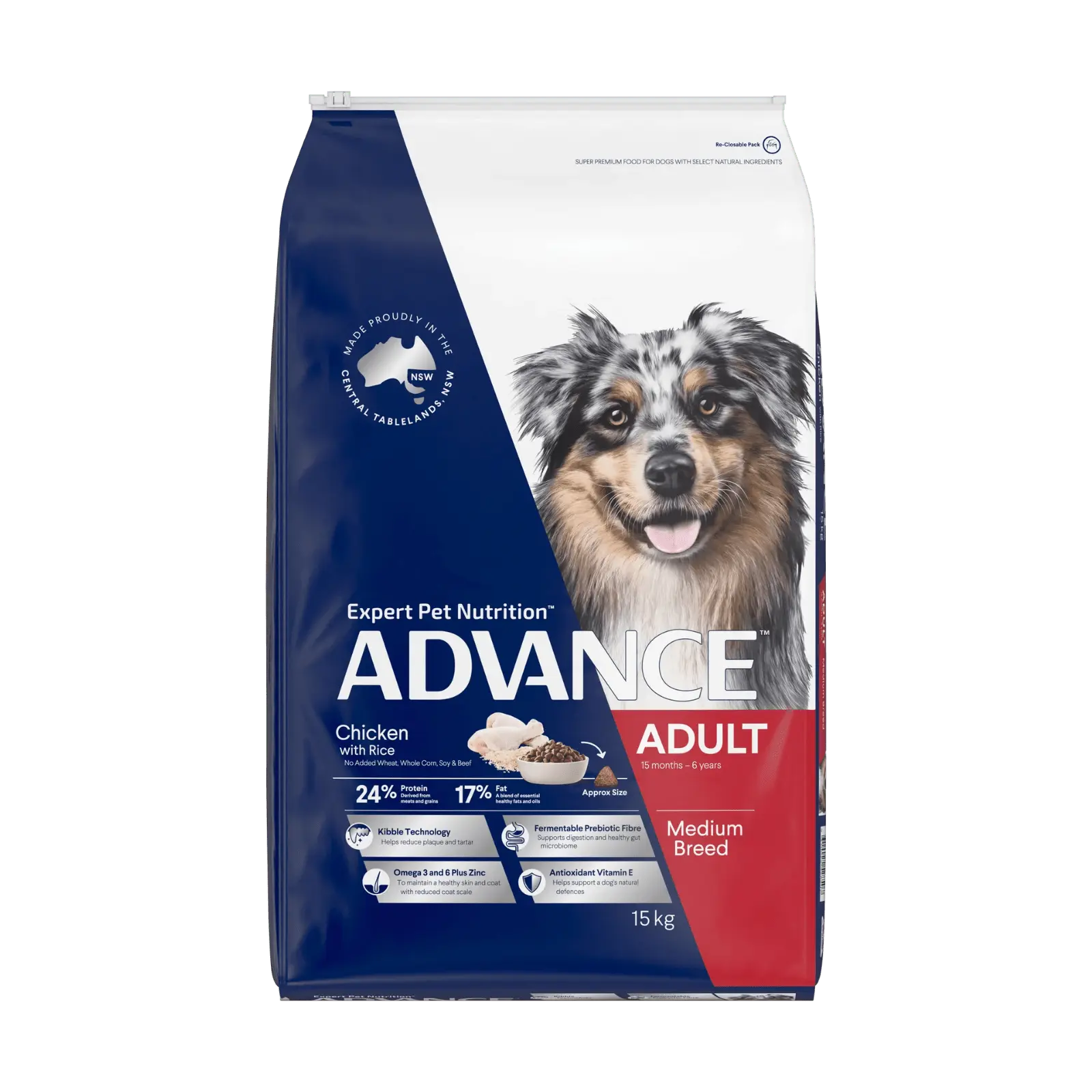 Advance Dog Food Adult Medium Breed Chicken with Rice - Kellyville Pets