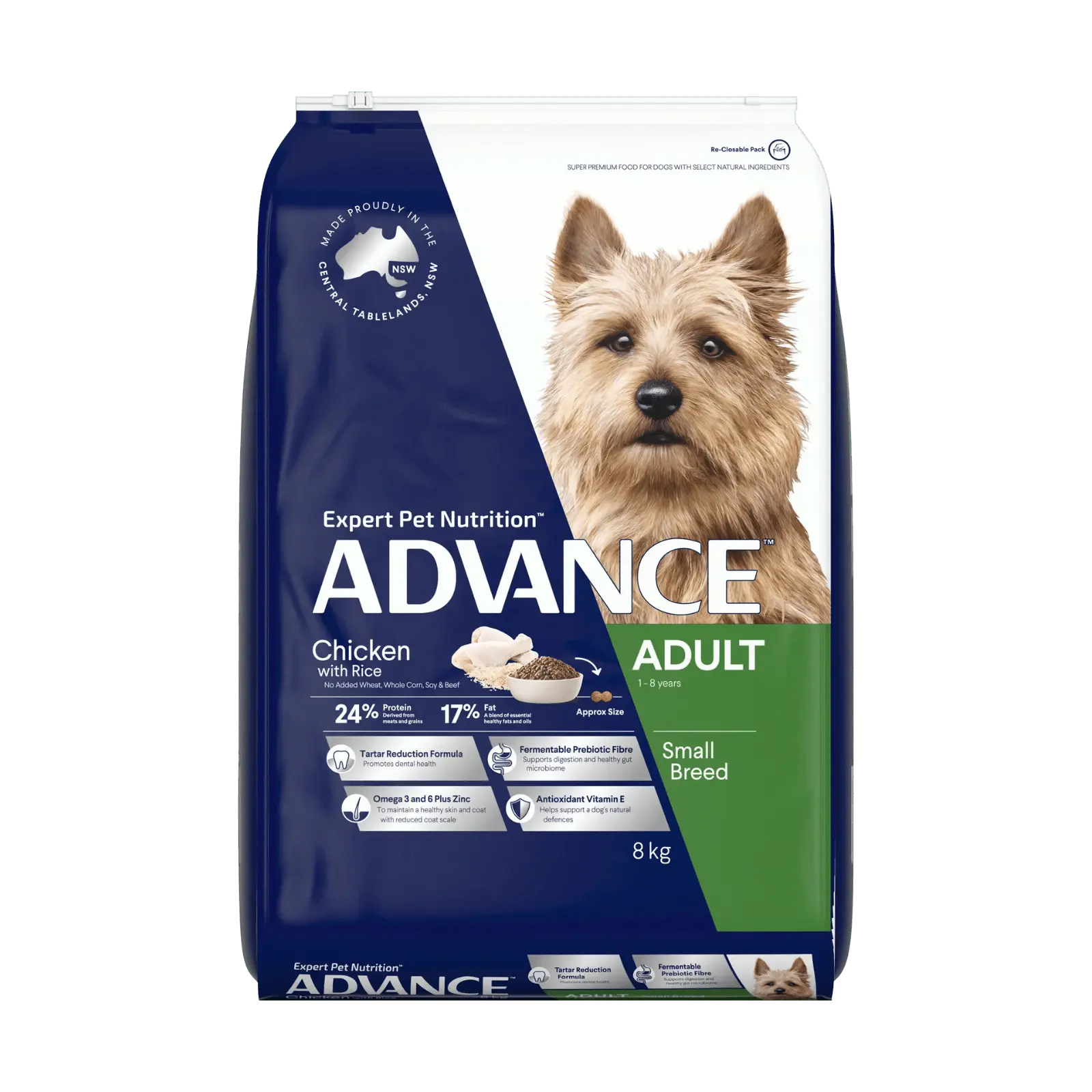 Advance Dog Food Adult Small Breed Chicken with Rice - Kellyville Pets