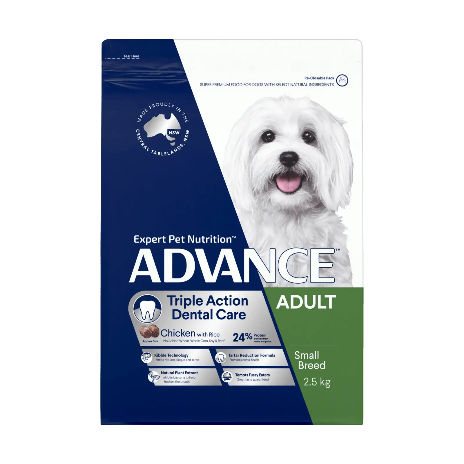 Advance Dog Food Adult Small Breed Dental Chicken with Rice - Kellyville Pets