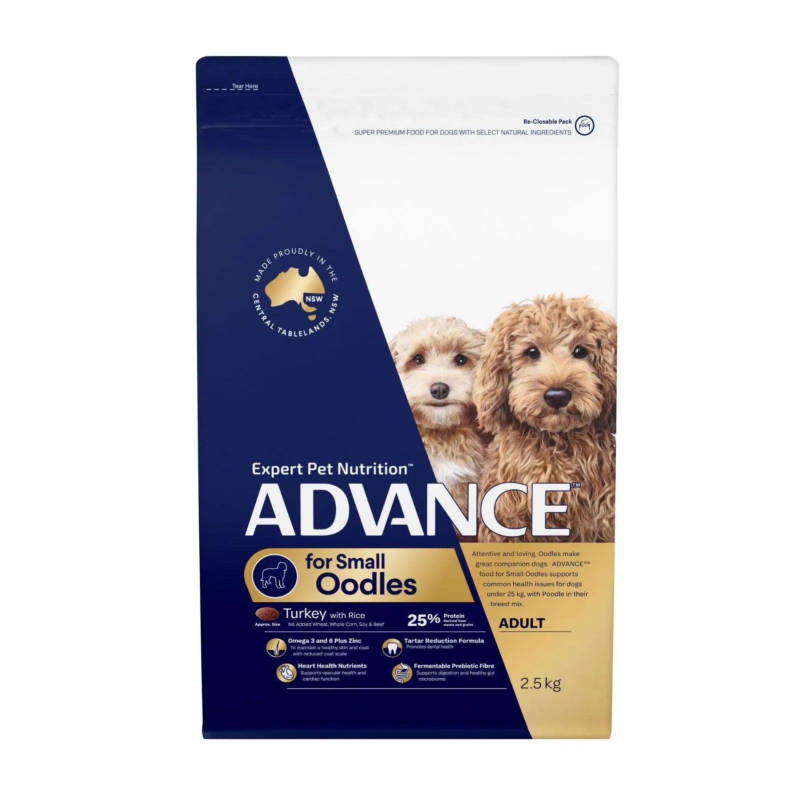 Advance Dog Food Adult Small Oodle Breed Turkey with Rice