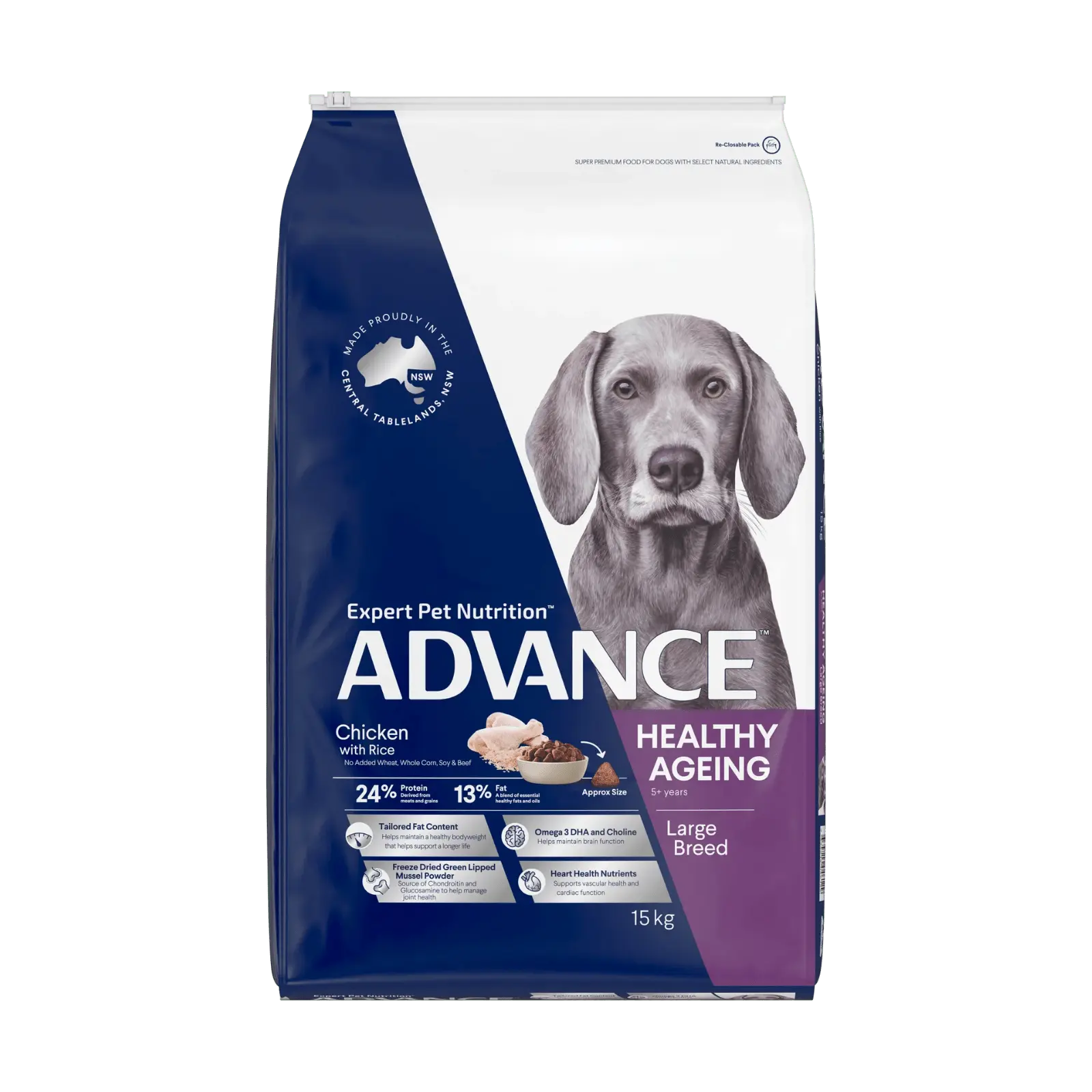 Advance Dog Food Mature Large Breed Chicken with Rice - Kellyville Pets