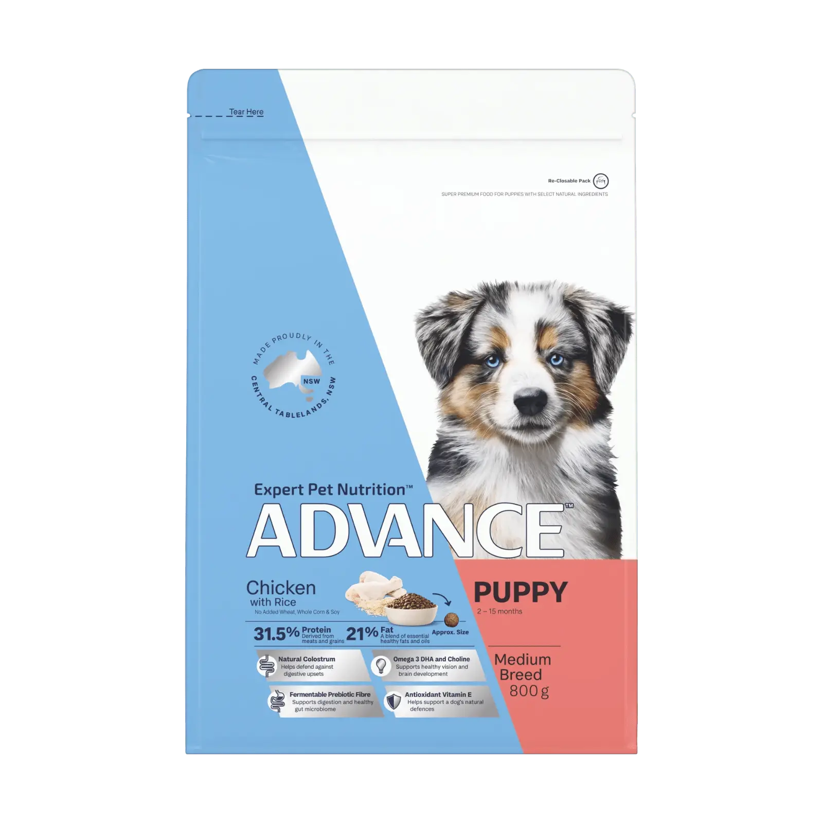 Advance Dog Food Puppy Medium Breed Chicken with Rice - Kellyville Pets