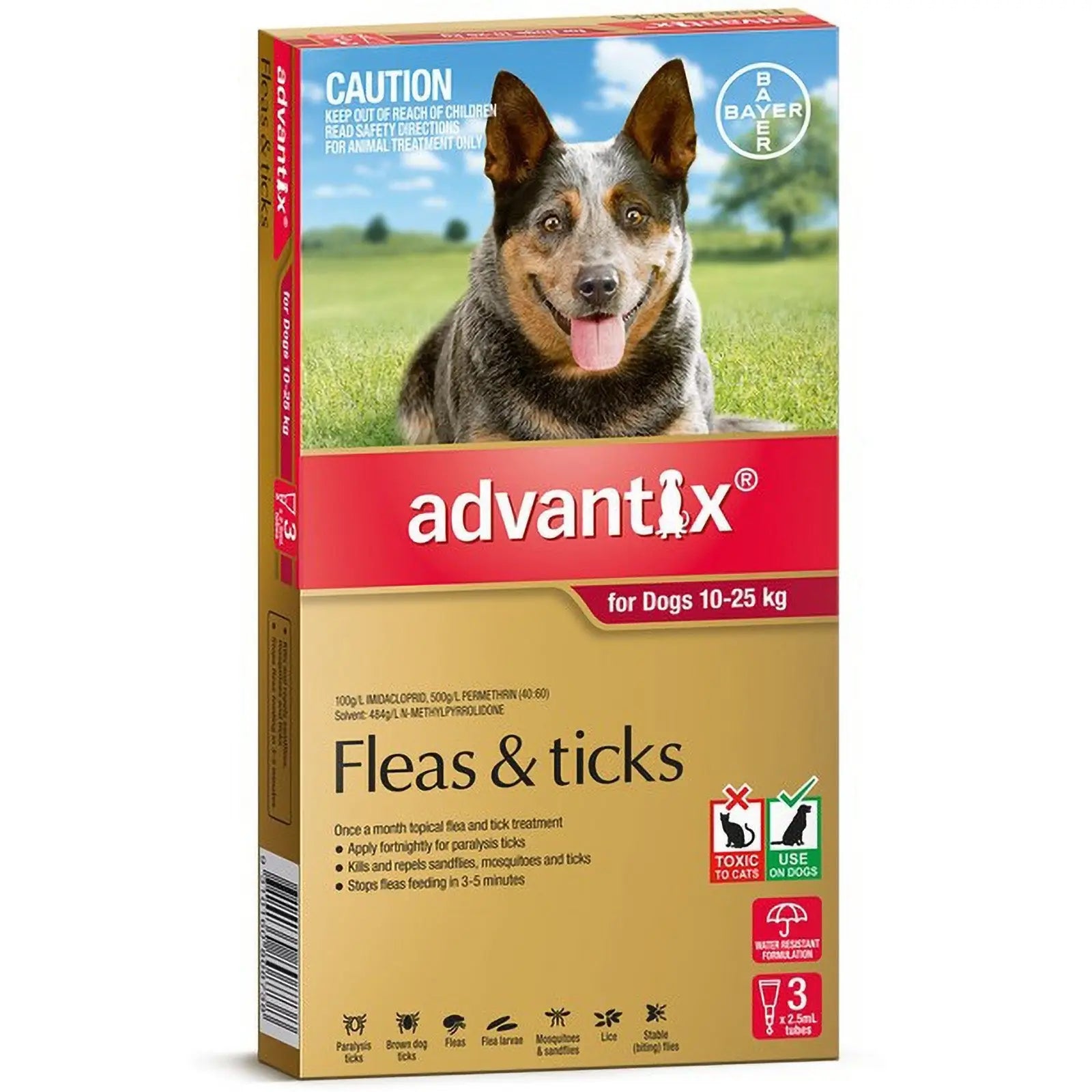 Advantix for Large Dogs 10 - 25kg Red - Kellyville Pets