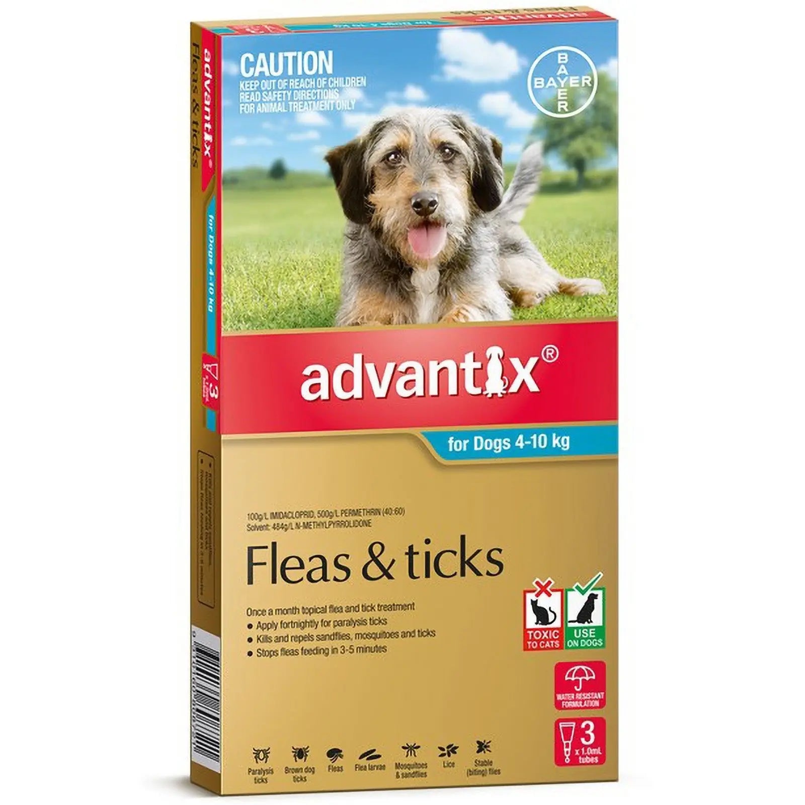 Advantix for Medium Dogs 4 - 10kg Blue - Kellyville Pets