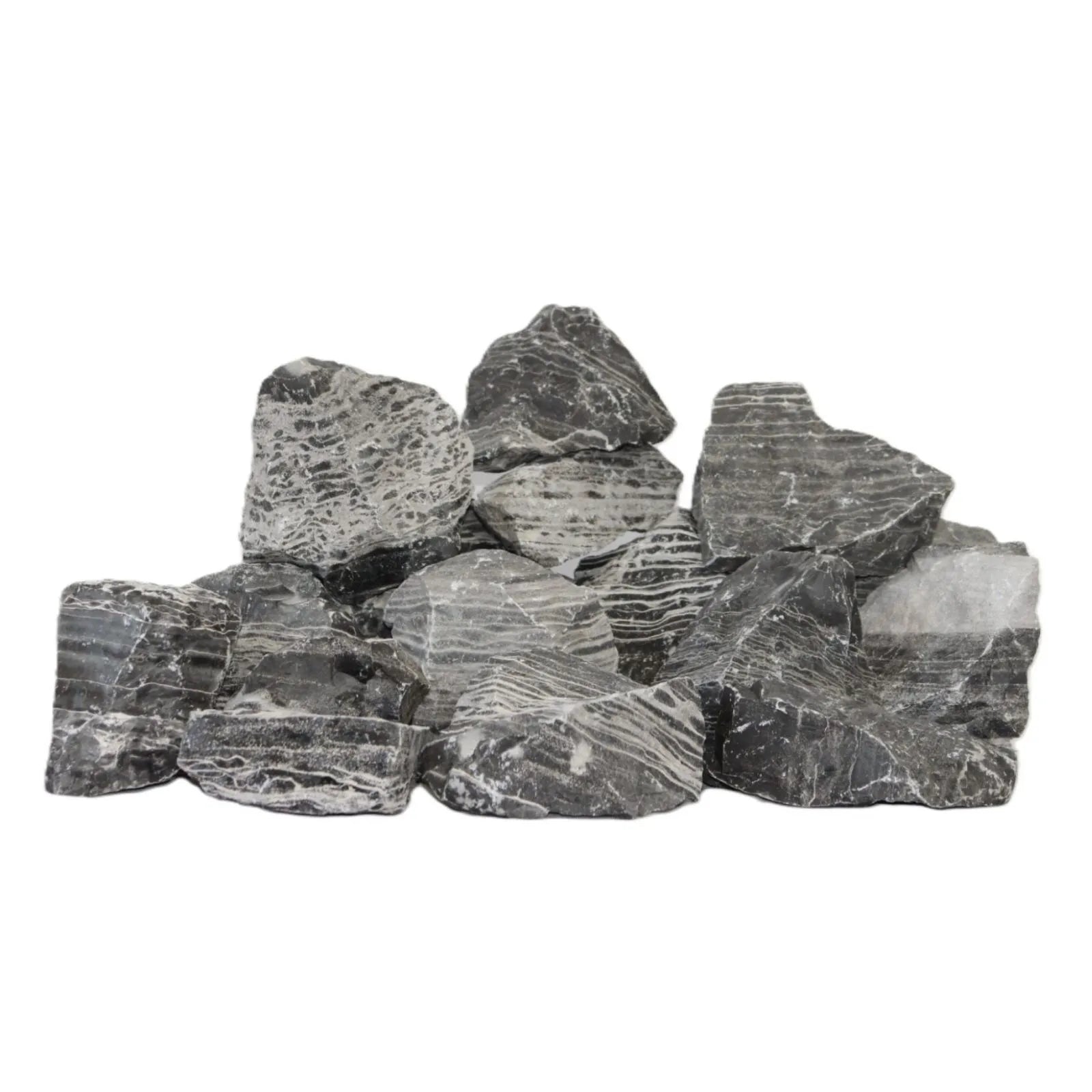 AP Naturals Black & White Thin Line Stone - Per Kilo