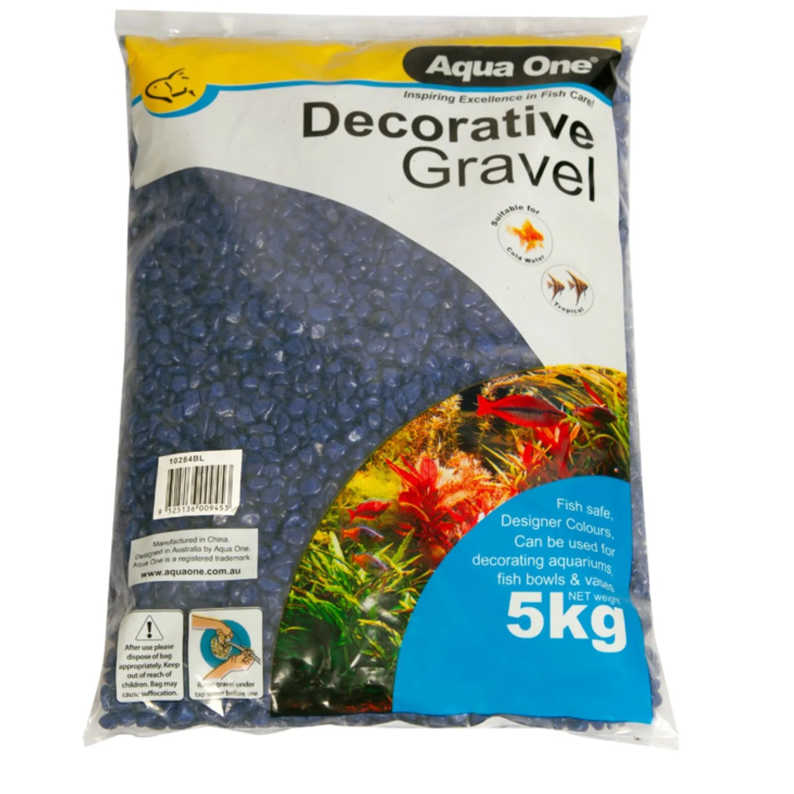 Aqua One Decorative Gravel 7mm Deep Blue
