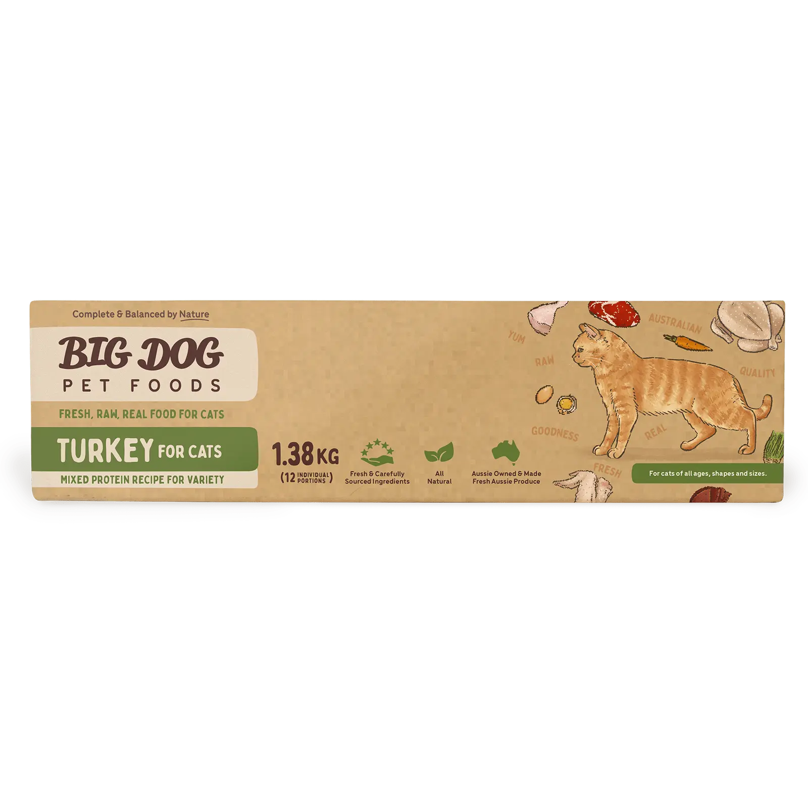 Big Dog Raw Cat Food Turkey - Kellyville Pets